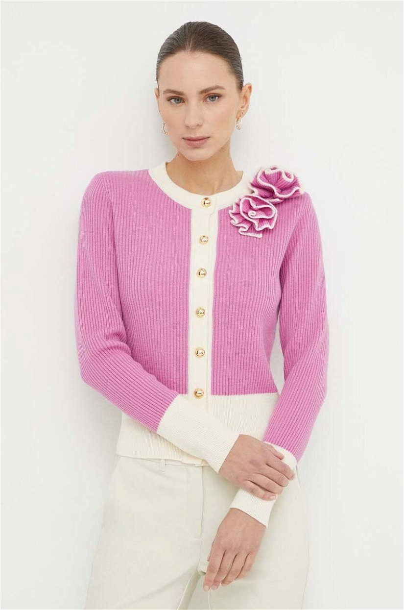 Luisa Spagnoli pulover de lana femei, culoarea violet