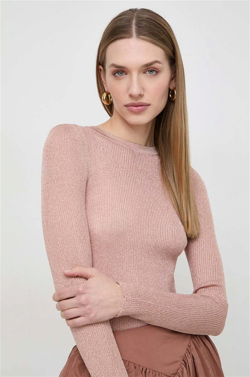 Marella pulover femei, culoarea roz, light