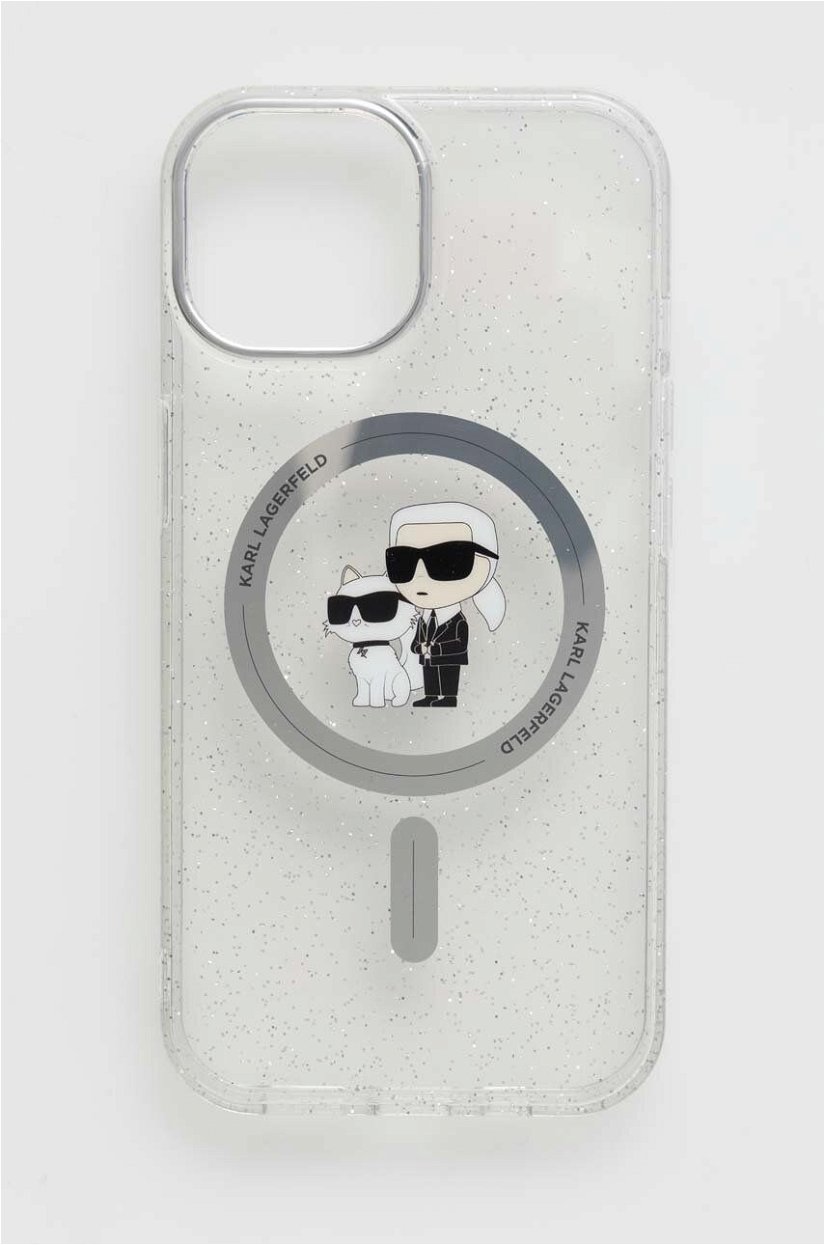 Karl Lagerfeld Husă pentru telefon iPhone 15 6.1 culoarea transparent