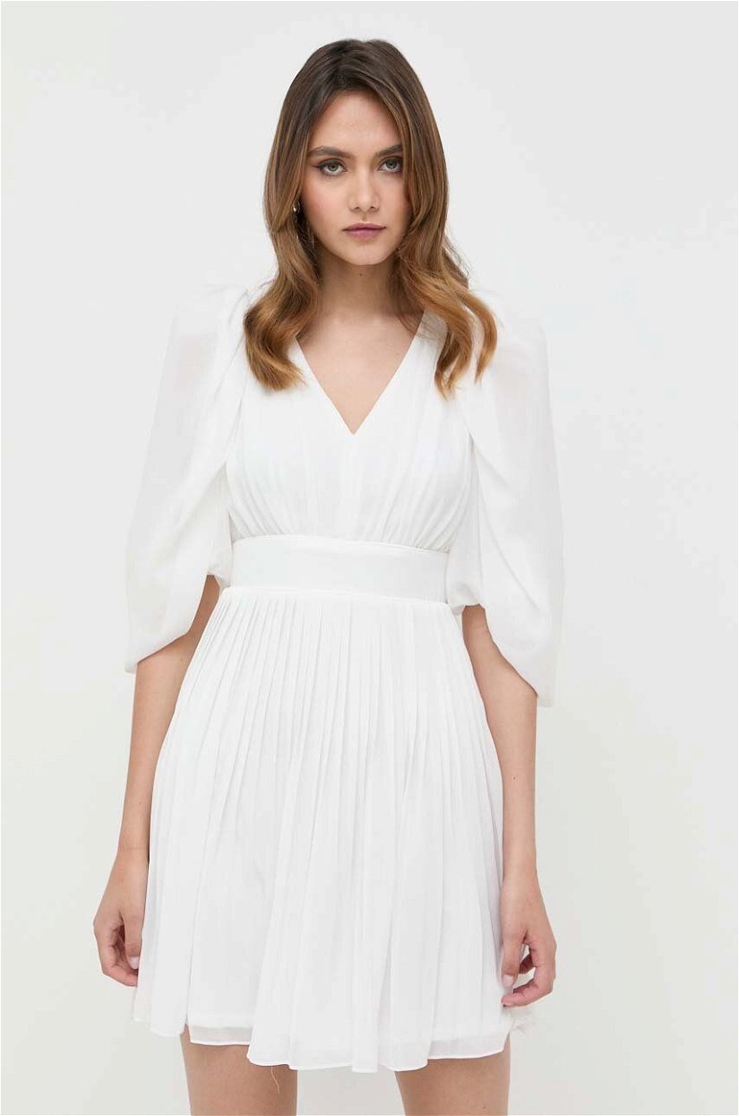 Morgan rochie culoarea alb, mini, evazati