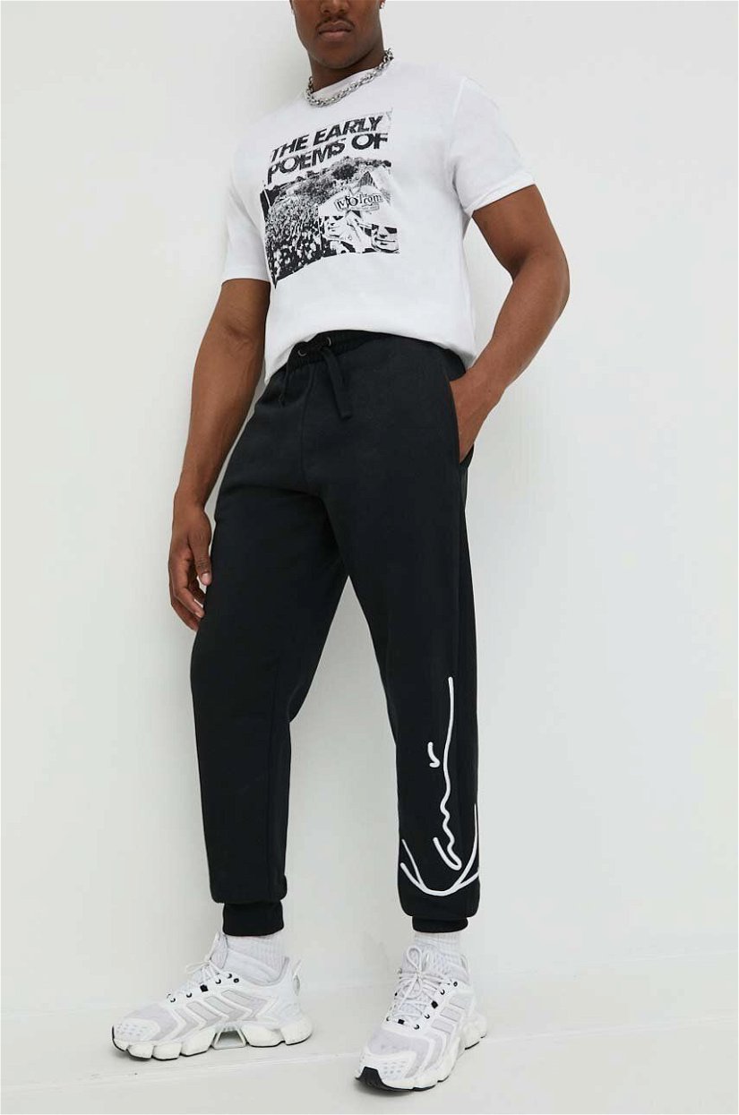 Karl Kani pantaloni de trening culoarea negru, cu imprimeu 6004039-black