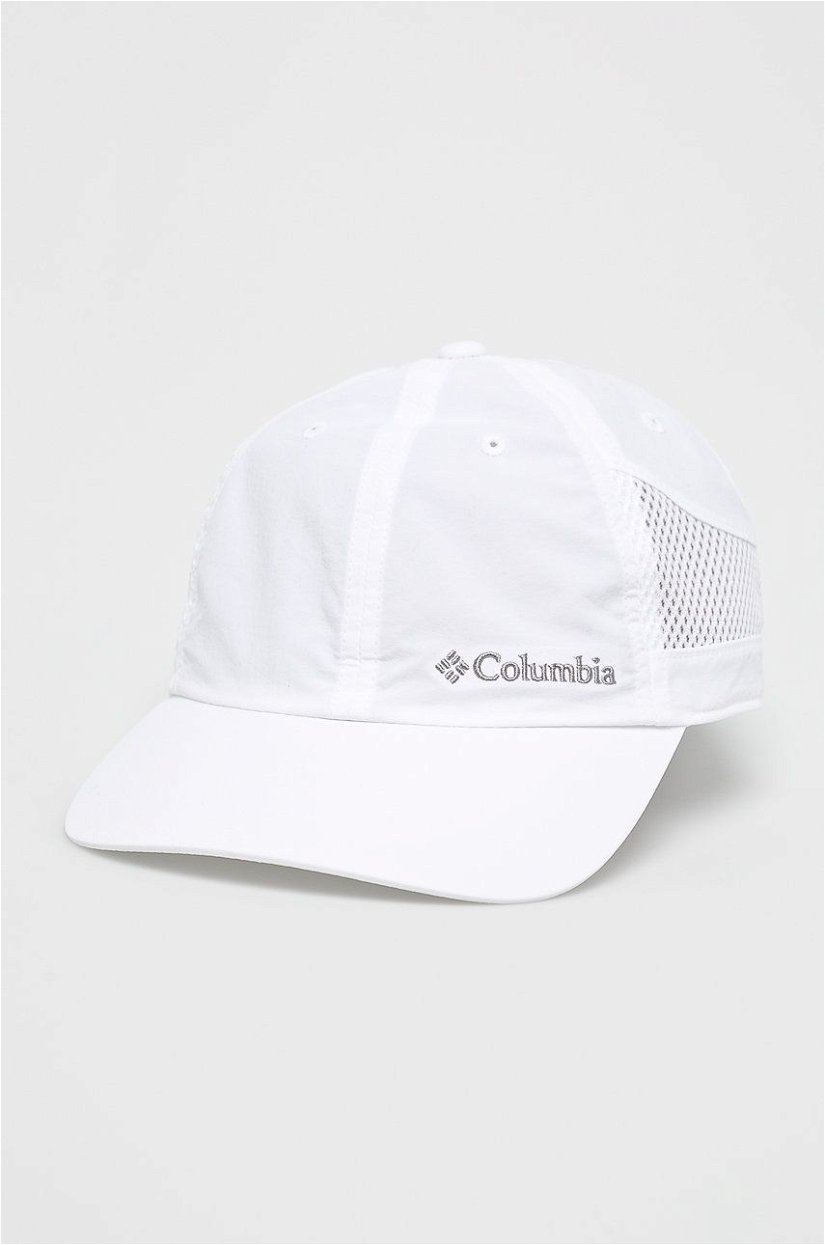 Columbia șapcă Tech Shade culoarea alb, cu imprimeu 1539331