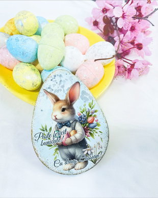 Ousor de Paste cu magnet personalizat - Bunny Boy