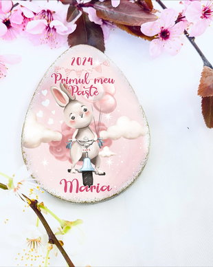 Ousor de Paste cu magnet personalizat - Lovely Bunnies