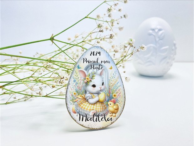 Ousor de Paste cu magnet personalizat - Cute Bunny