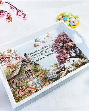 Tavita decorativa personalizata cu tematica de Paste - Rusting Spring
