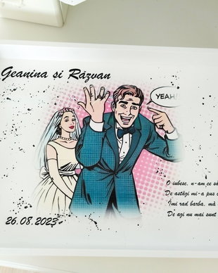 Tavita/set pentru mire, tema Gata!