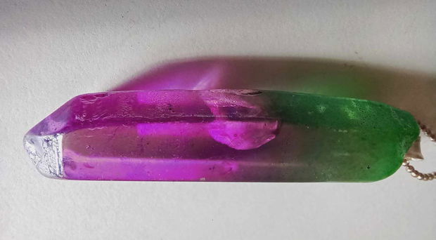 Quartz Aura Titan - verde/violet