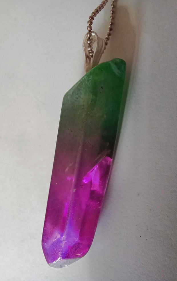 Quartz Aura Titan - verde/violet