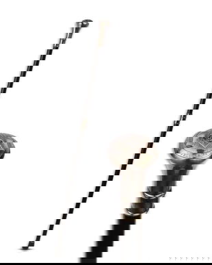 Baston din metal cu maner din aluminiu