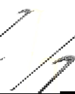 Baston din metal cu maner din aluminiu