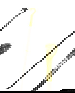 Baston din metal cu maner din aluminiu