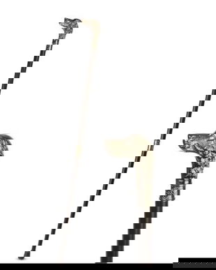 Baston din metal cu maner din aluminiu