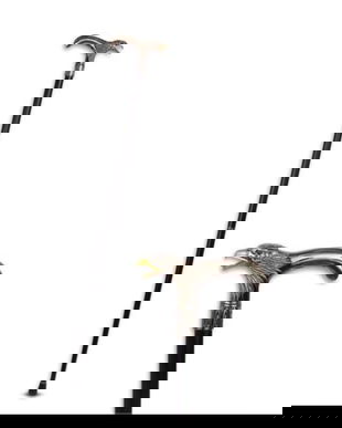 Baston din metal cu maner din aluminiu