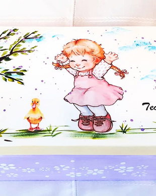 Cutie trusou botez/mot fetita cu ratusca