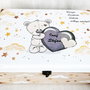 Cutie de trusou botez/mot bej cu stelute