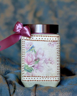 Borcan de depozitare Magnolie, unicat
