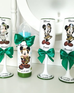 Pahare de botez/mot Mickey explorator