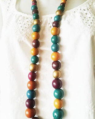 colier boho multicolor superdimensionat
