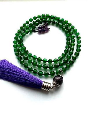 Colier Mala 108+1*Ametist+Agate*Meditatie si rugaciune