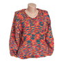 Bluza pulover tricotat manual din amestec lână colorat
