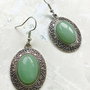 Cercei Boho Aventurin verde