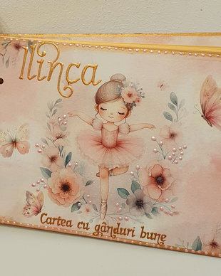 Jurnal / album / carte oaspeti pentru fete cu tema balerina