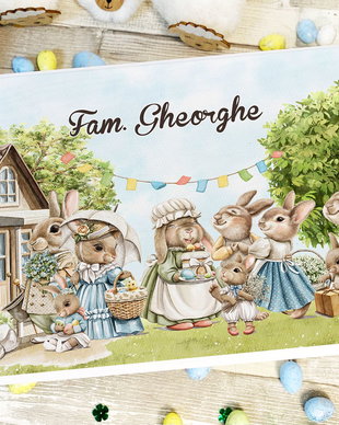 Cutie amintiri personalizata cu tematica de Paste - Charming Family