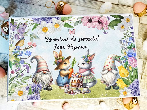 Cutie amintiri personalizata cu tematica de Paste - Spring Easter