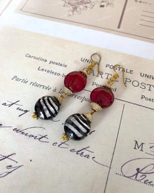 Cercei cu margele Murano・Cercei fabulosi・Cercei handmade cu margele Murano