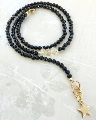 Colier CHOKER Spinel & citrin
