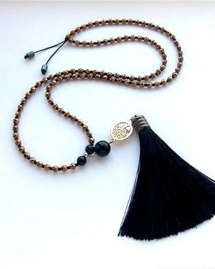 Colier Mala 108+1*Hematit+Onix*Meditatie si rugaciune