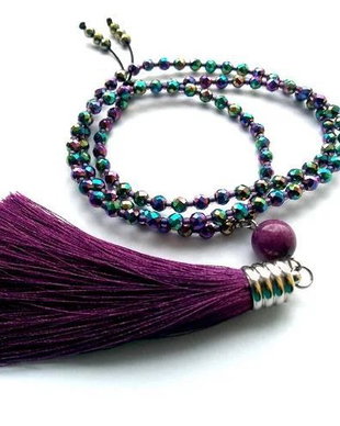 Colier Mala 108+1*Hematit+Jad*Meditatie si rugaciune