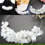 Colier statement handmade unicat - PET-uri (plastic) reciclate - flori (cod1006)