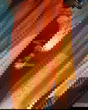 MARAMA  DUBLĂ CU FIR AURIU DISCRET ÎN INTERIOR