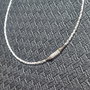 Colier argint piatra lunii heishi minimalist boho chic trendy - Transport gratuit