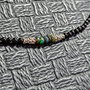 Colier argint opal de foc etiopian onix heishi minimalist boho chic trendy - Transport gratuit