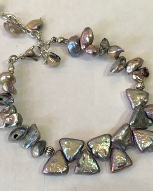 BRĂȚARĂ ~PEARLS FOREVER~ perle de cultură,inox
