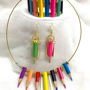 Set bijuterii handmade din creioane colorate