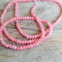 Coral roz, rondele 3x15 mm (sirag 40 cm)