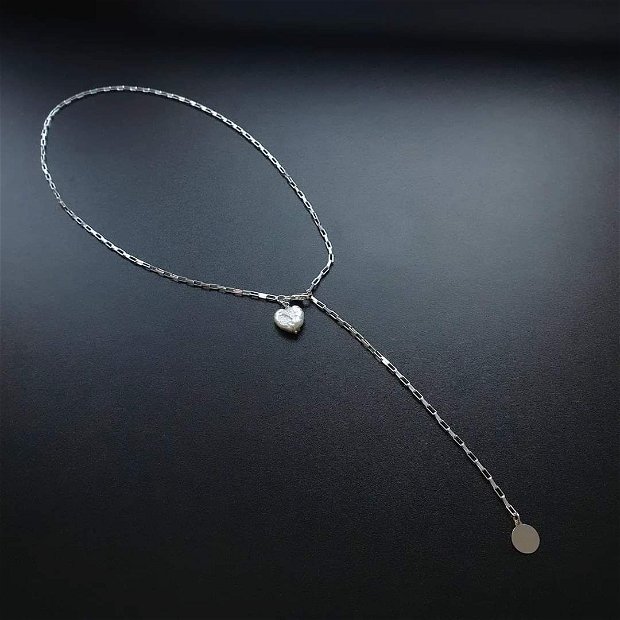 Lantisor din argint cu perla naturala | Ecliptic |