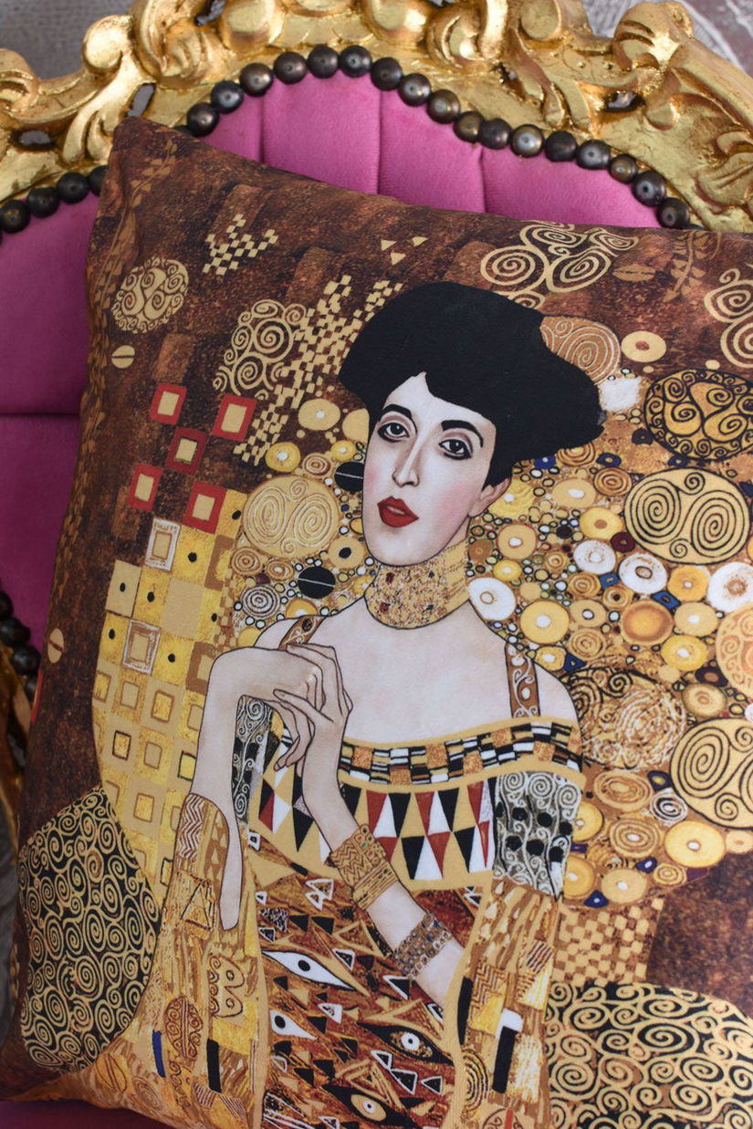 Perna decorativa Art Nouveau cu portret Adele Bloch Bauer