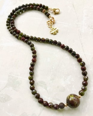 Colier CHOKER Jasp dragon