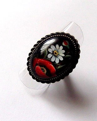 inel sticla cu flori  45715