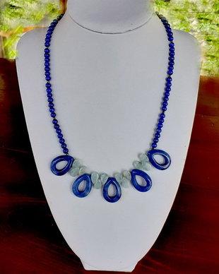 Lapis lazuli, aventurin albastru si acvamarin