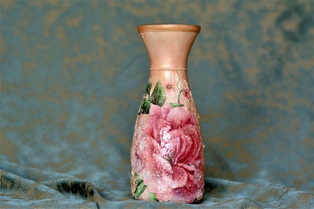 Vaza decorata manual, unicat