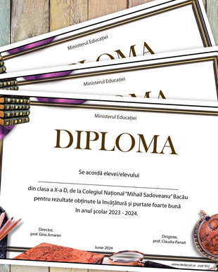 Diploma scolara model 052