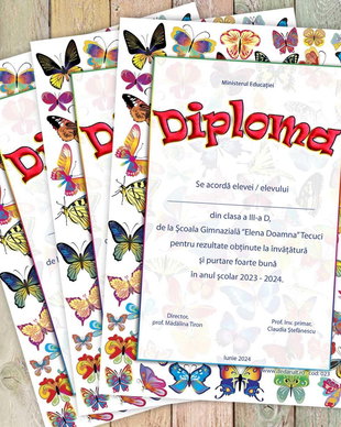 Diploma scolara personalizata model 023