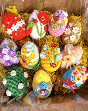 Oua de Paste decor crosetat