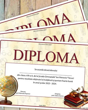 Diploma scolara model 055